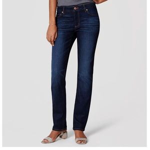 LOFT Curvy Straight Leg Jeans In Dark Stonewash